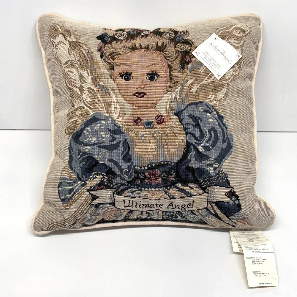 Madame Alexander Ultimate Angel Tapestry Throw Pillow 1999 - New with Tags
